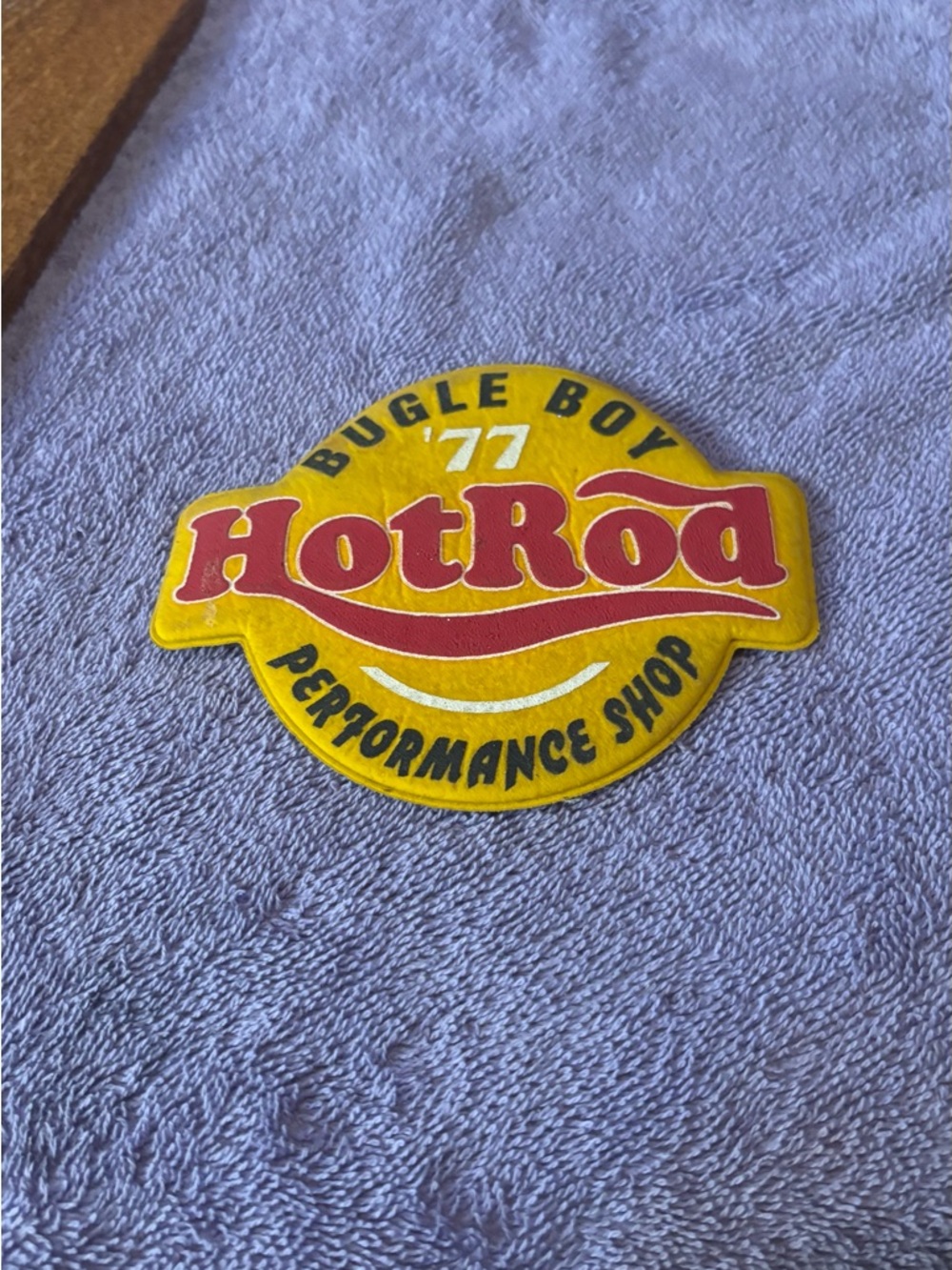 Bugle Boy Hot Rod Yellow and Red Patch